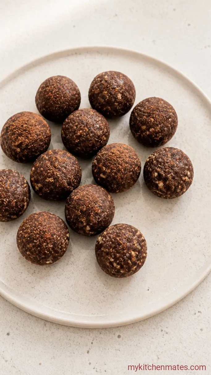 Fudgy 4-Ingredient No-Bake Brownie Bites Step 3: Roll the Bites
