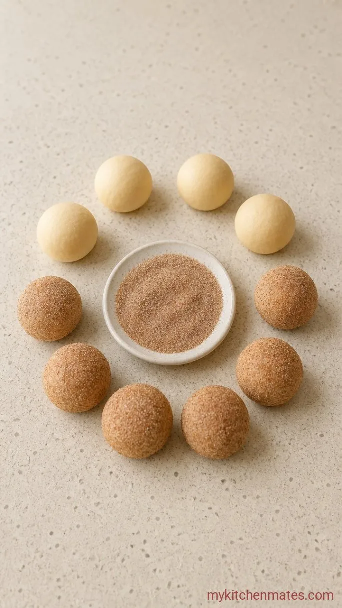 Step 3: Roll the Dough in Cinnamon Sugar