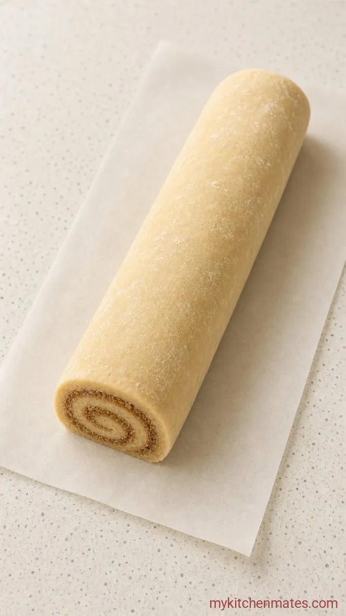 Soft Cinnamon Roll Cookies with Brown Sugar Swirl Step 3: Roll the Dough with Filling