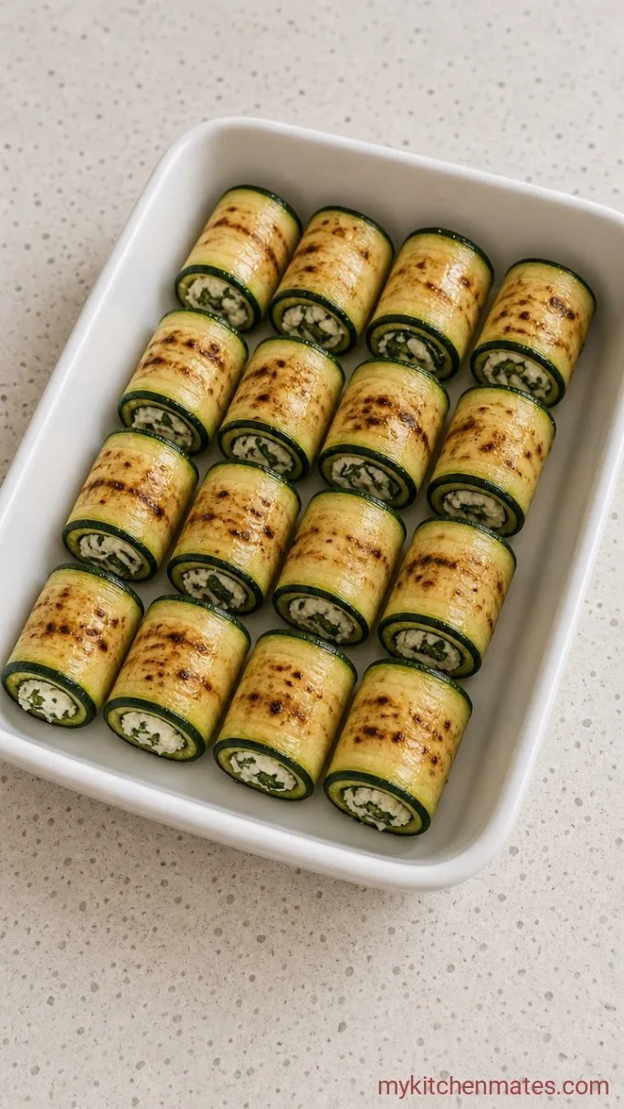 Step 3: Roll the Stuffed Zucchini