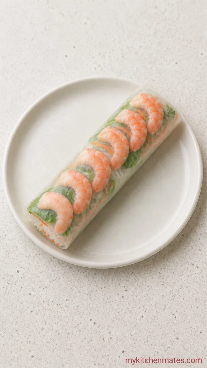 Fresh Vietnamese Summer Rolls with Easy Peanut Sauce Step 3: Roll Them Up