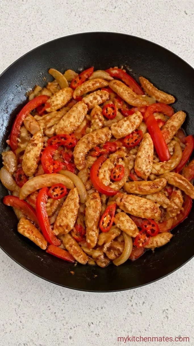 Step 3: Sauté the Aromatics and Peppers