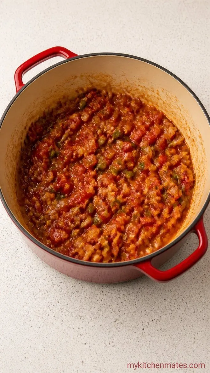 Step 3: Sauté the Aromatics and Tomatoes