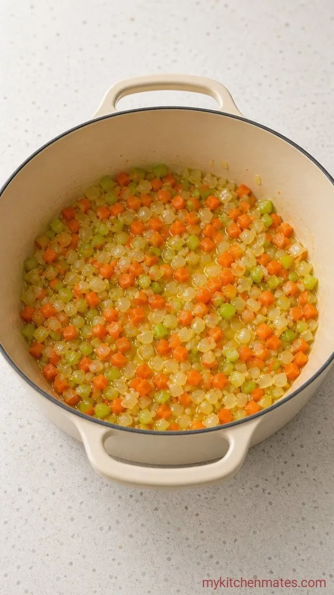 30-Minute Turkey Meatball Soup Step 3: Sauté the Aromatics