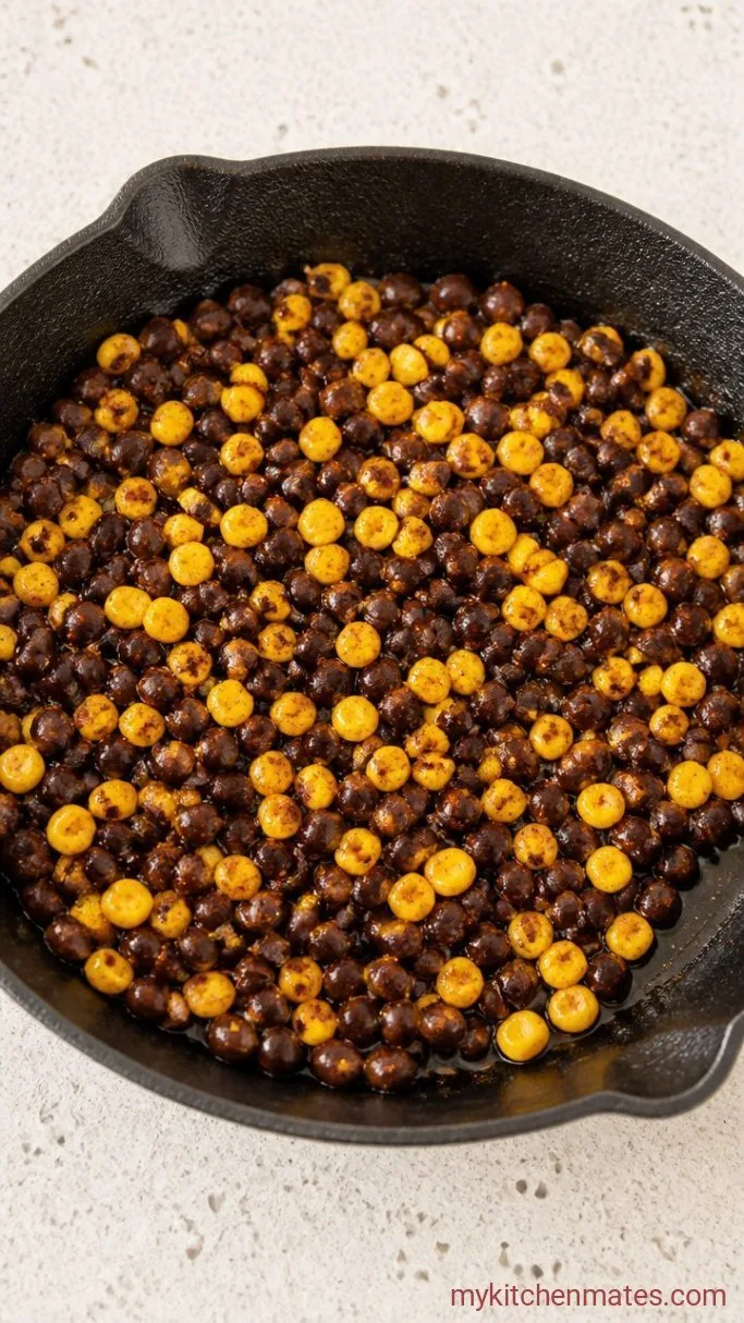 30-Minute Vegetarian Taco Bowls Step 3: Sauté the Beans and Corn