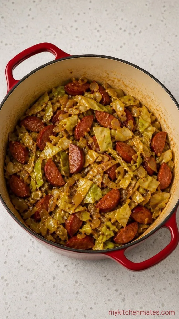 30-Minute Kielbasa Cabbage Soup Step 3: Sauté the Cabbage