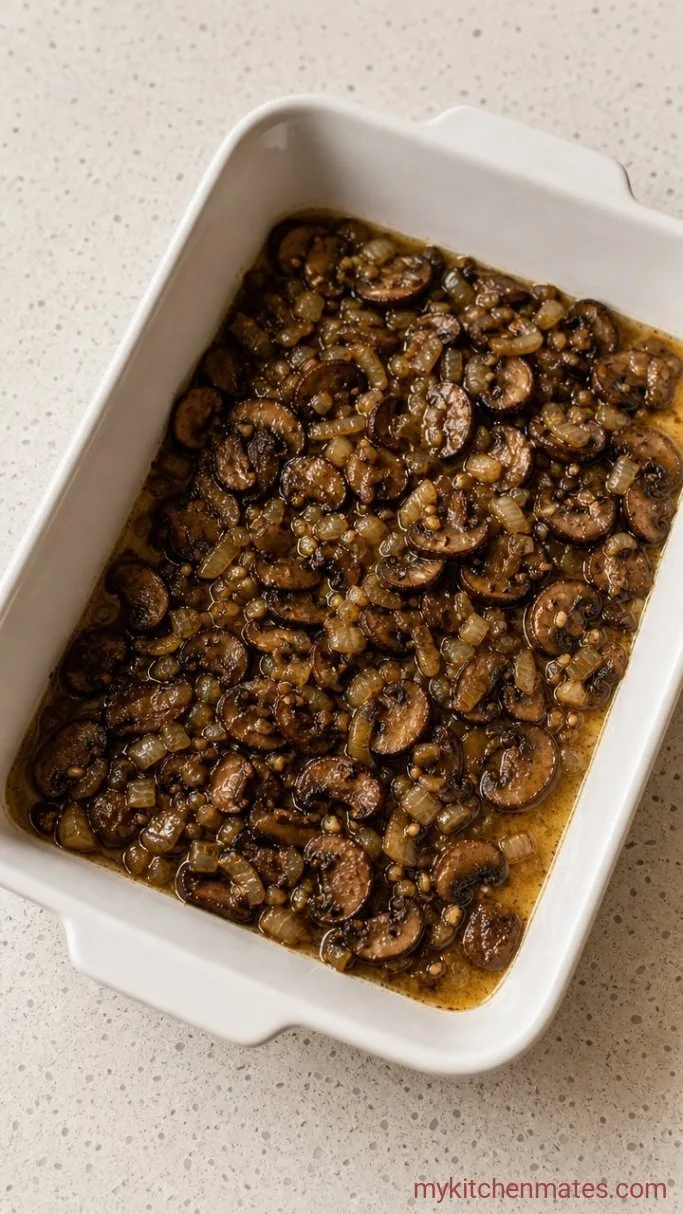 Creamy One-Dish Chicken Marsala Casserole Step 3: Sauté the Mushrooms