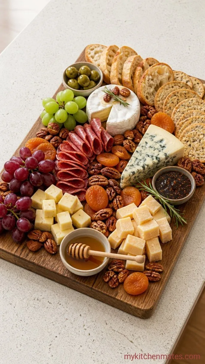 20-Minute Vegetarian Charcuterie Board Step 3: Scatter the Crunchy Nuts