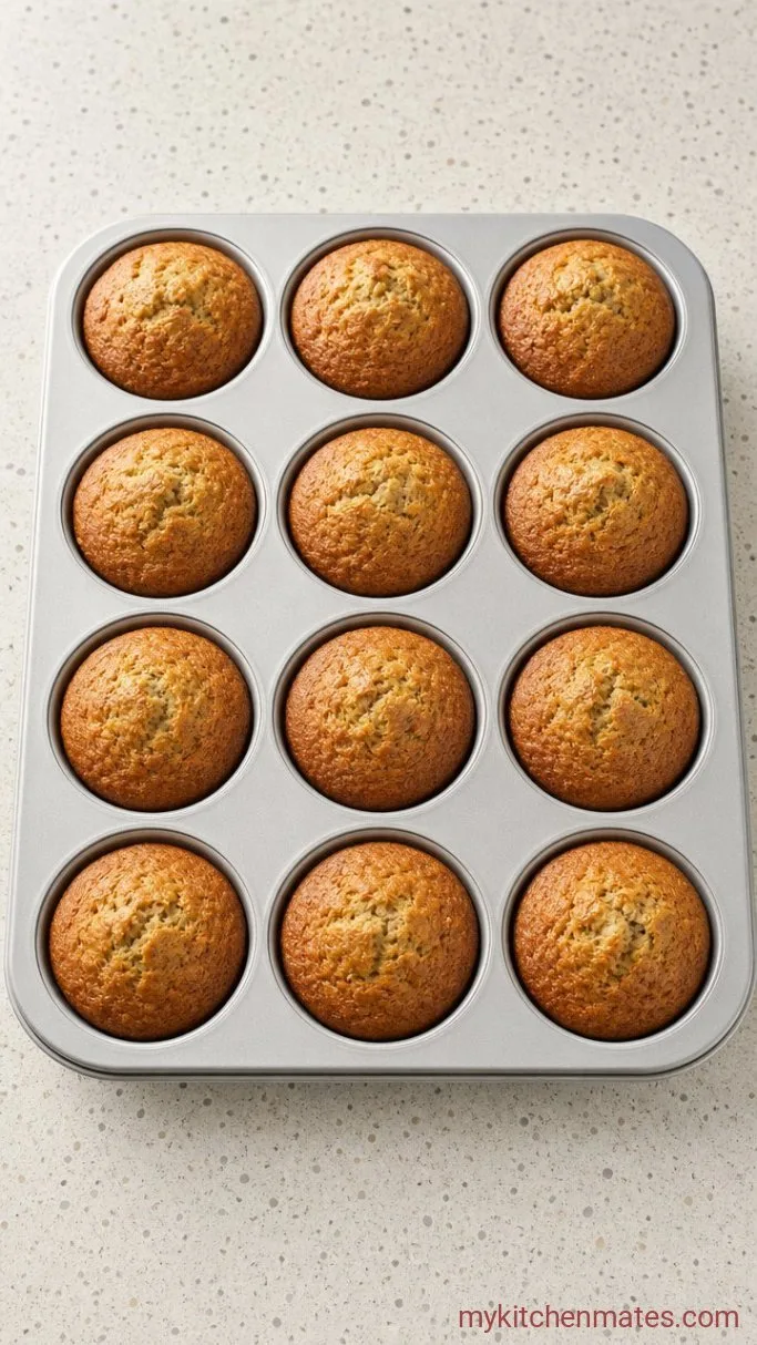 Moist 3-Ingredient Banana Muffins Step 3: Scoop and Bake the Muffins