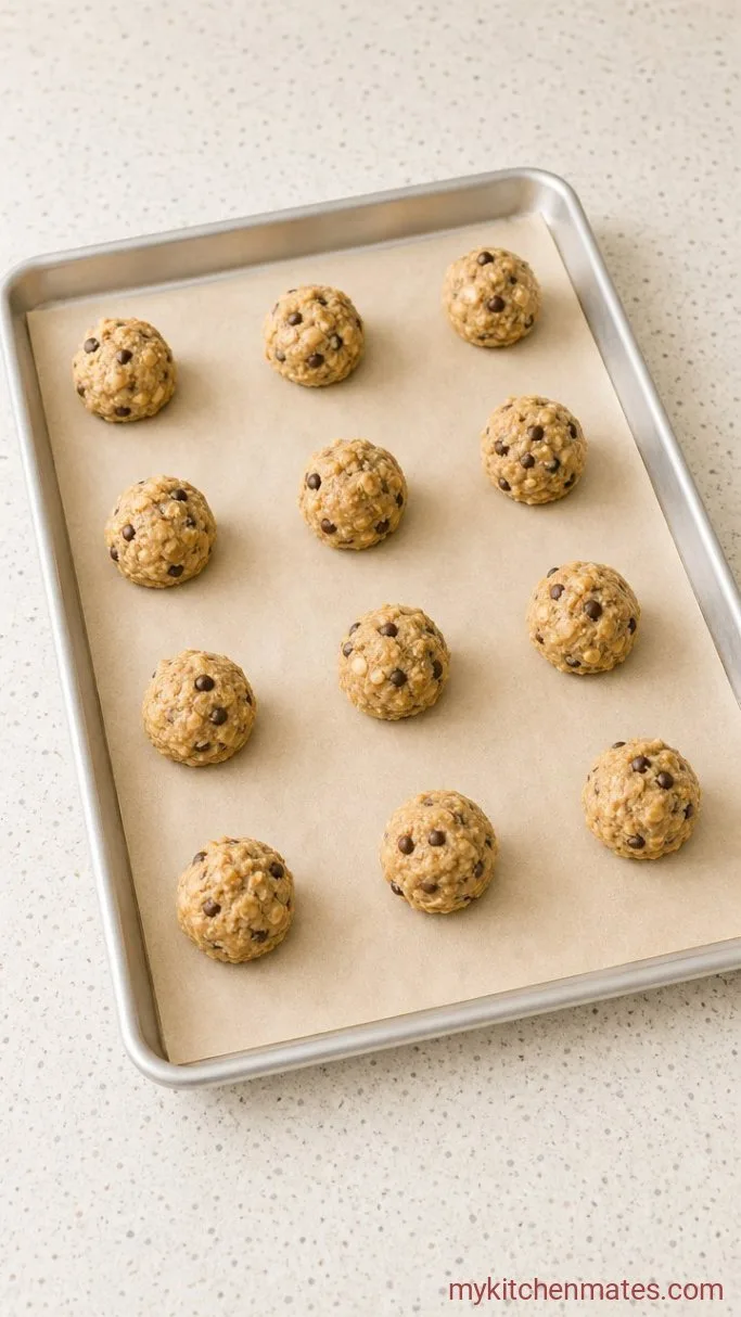 3-Ingredient Peanut Butter Banana Cookies Step 3: Scoop and Bake