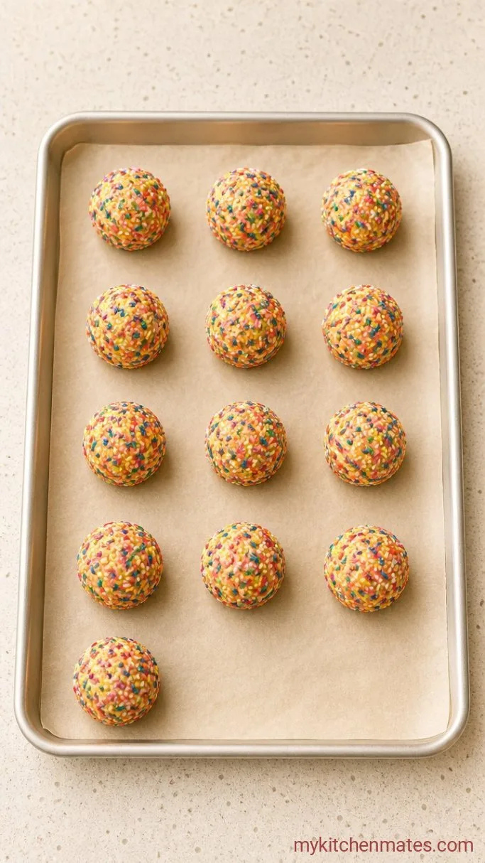 Step 3: Scoop and Roll in Sprinkles