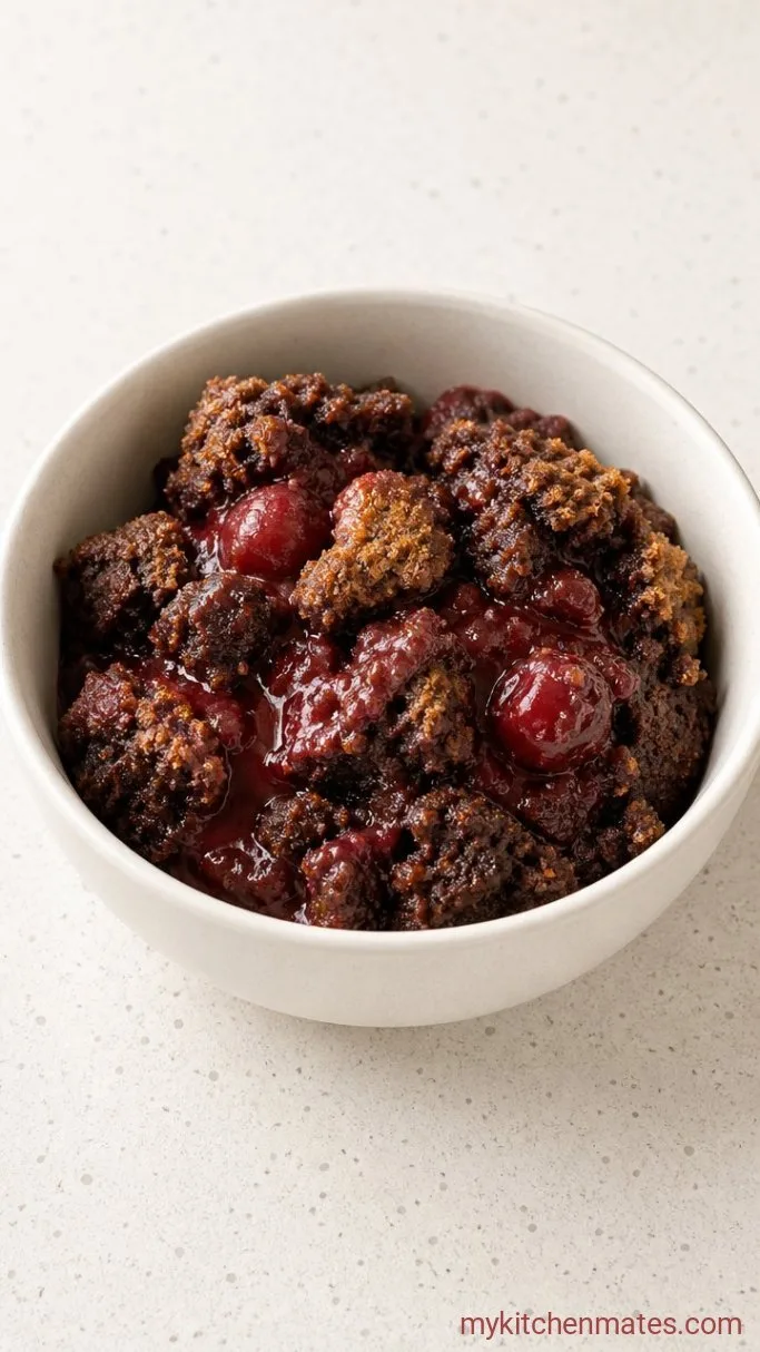 3-Ingredient Black Forest Dump Cake Step 3: Scoop and Serve Warm