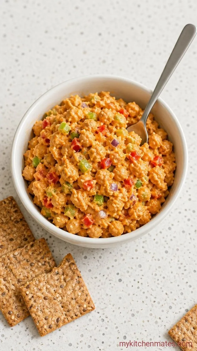 15-Minute Spicy Buffalo Chickpea Salad Step 3: Scoop and Serve