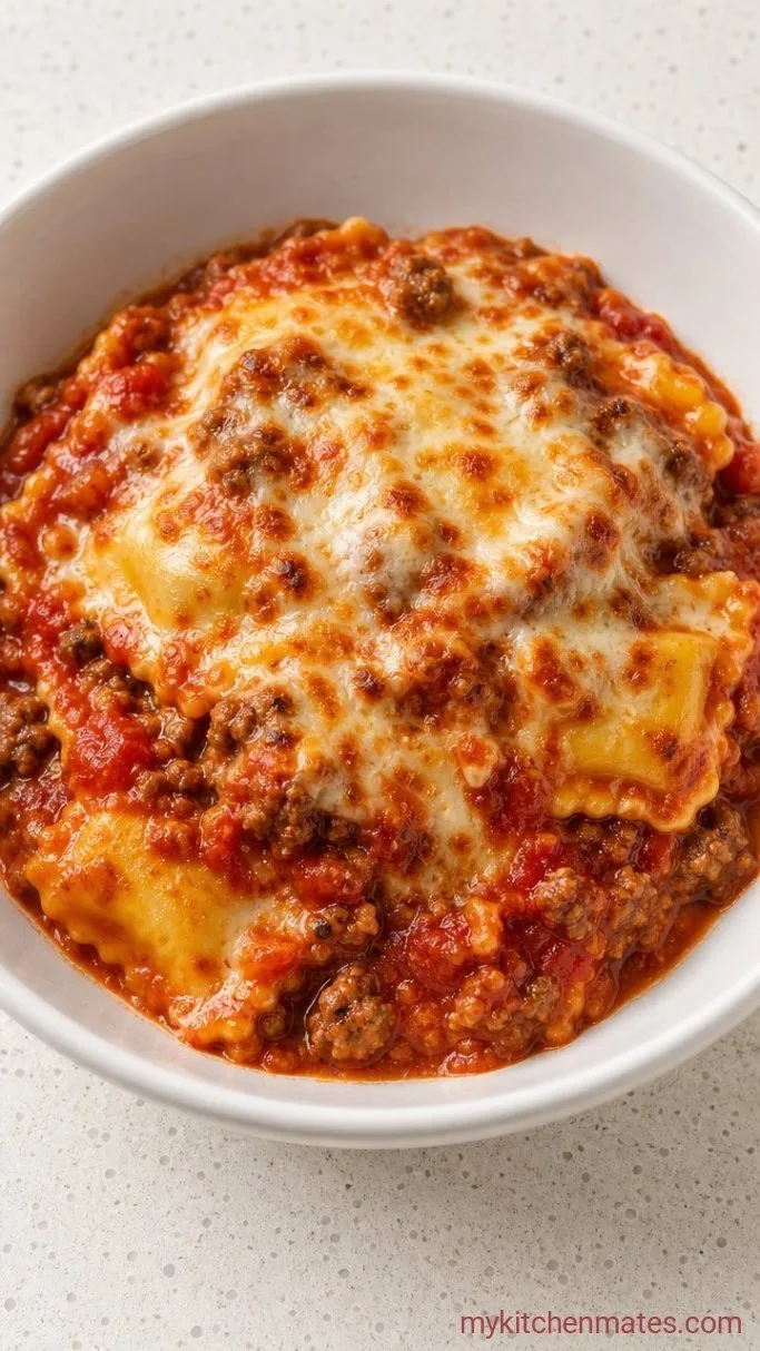 Easy 4-Ingredient Crockpot Ravioli Lasagna Step 3: Scoop and Serve