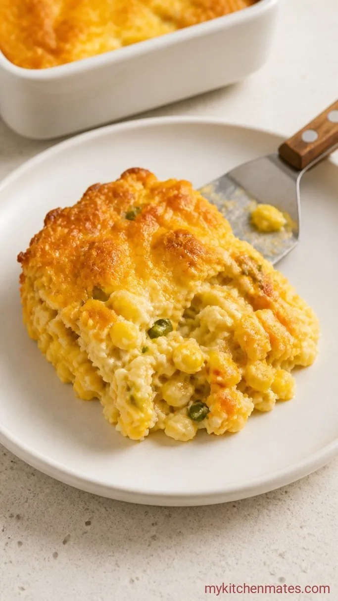 Cheesy Mexican Corn Casserole Step 3: Scoop and Serve