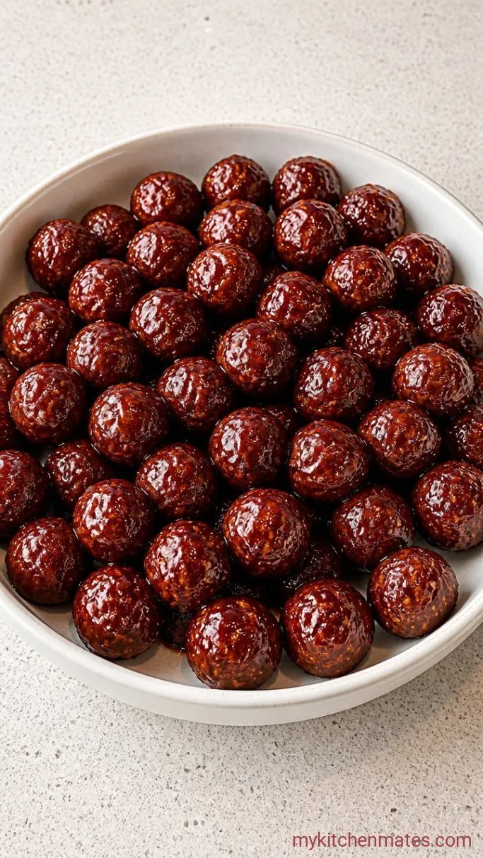 Slow Cooker Cranberry BBQ Meatballs (5 Ingredients) Step 3: Scoop and Serve