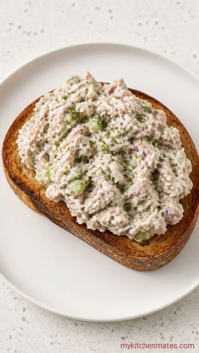 Quick High-Protein Tuna Salad with Greek Yogurt Step 3: Scoop Onto Toast and Serve