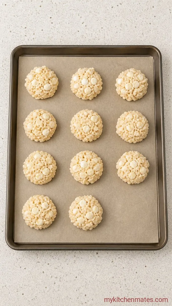5-Ingredient No-Bake Avalanche Cookies Step 3: Scoop the Mounds Onto a Sheet