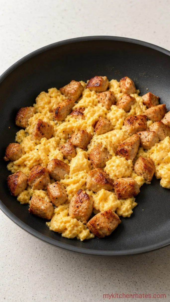 Step 3: Scramble the Eggs in the Same Pan