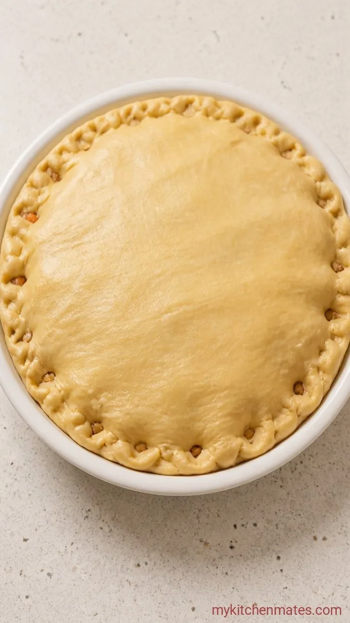 Weeknight Taco Pie with Crescent Rolls Step 3: Seal the Pie with the Top Crust