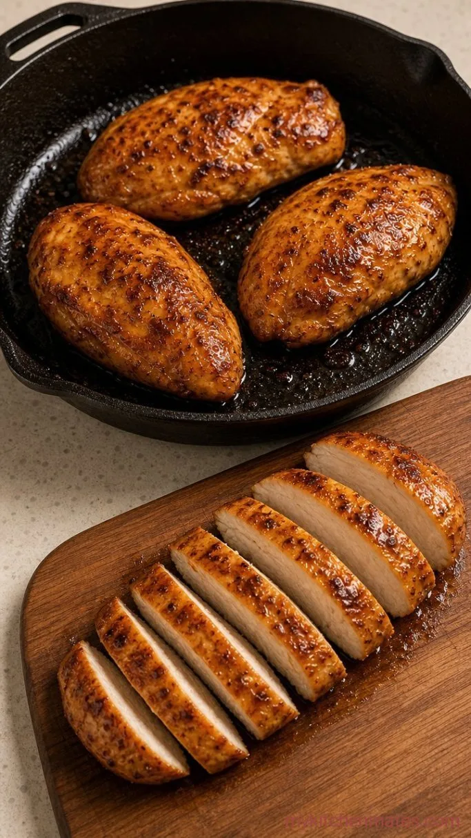 Step 3: Sear and Slice the Chicken