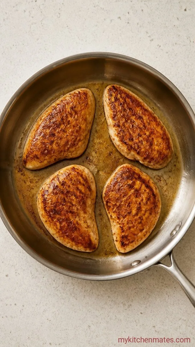 Juicy Buttermilk Chicken Breast with a Tangy Pan Sauce Step 3: Sear the Chicken