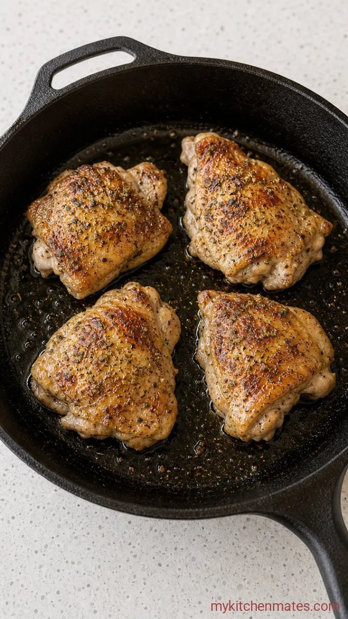 Mediterranean Chicken Quinoa Bowl with Lemon-Herb Dressing Step 3: Sear the Chicken