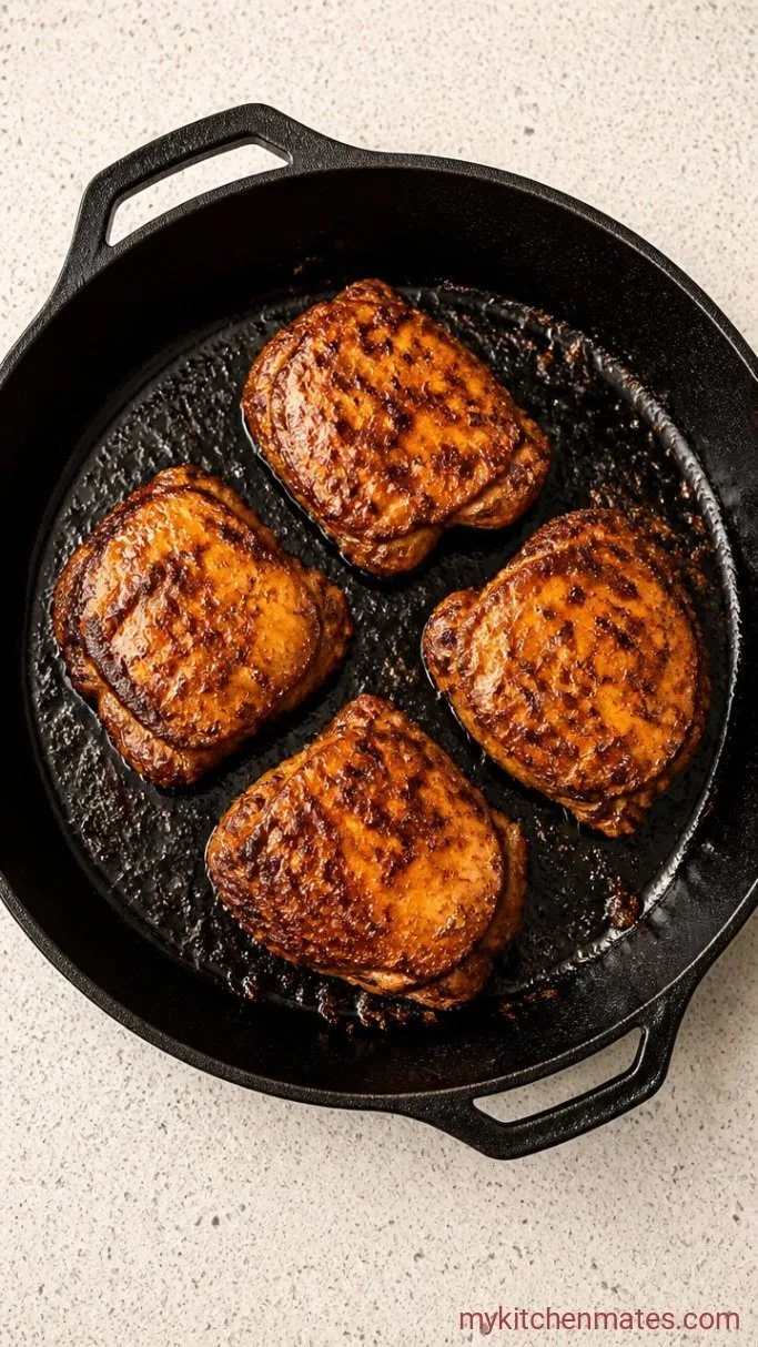 Garlicky Chicken Stuffed Pita Pockets Step 3: Sear the Chicken