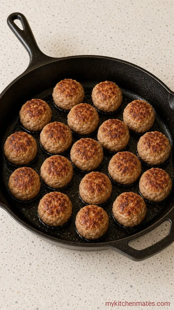 Juicy Turkey Meatballs (Ready in 30 Minutes) Step 3: Sear the Meatballs