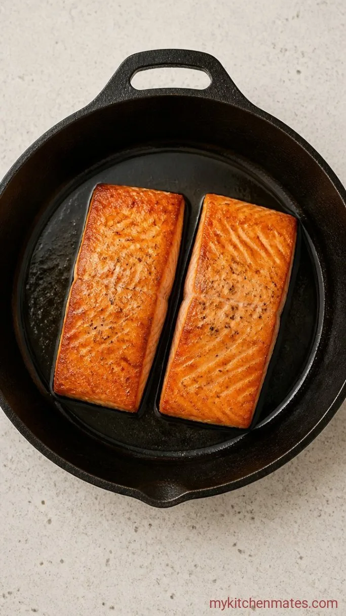 Quick Crispy Salmon Bowl Step 3: Sear the Salmon