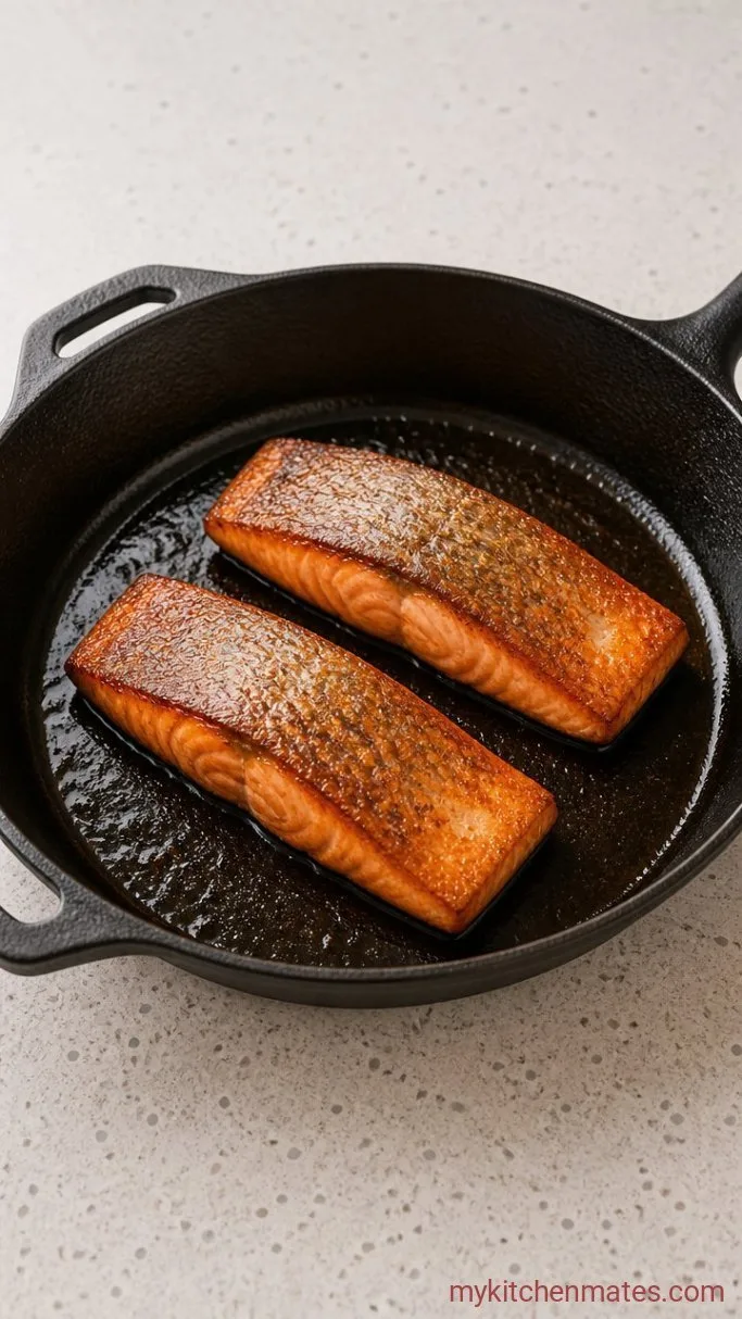 Pan-Seared Salmon with Mango Salsa (Ready in 25 Minutes) Step 3: Sear the Salmon