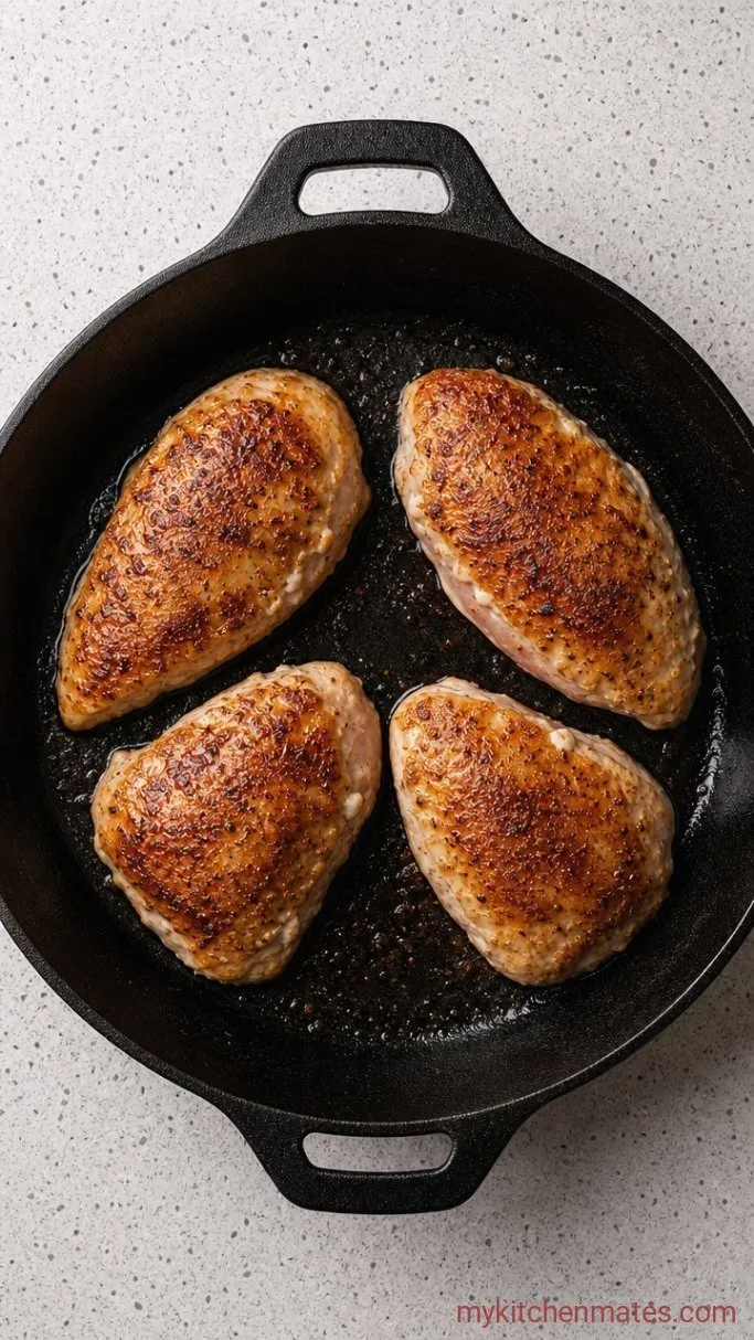 Step 3: Sear the Stuffed Chicken