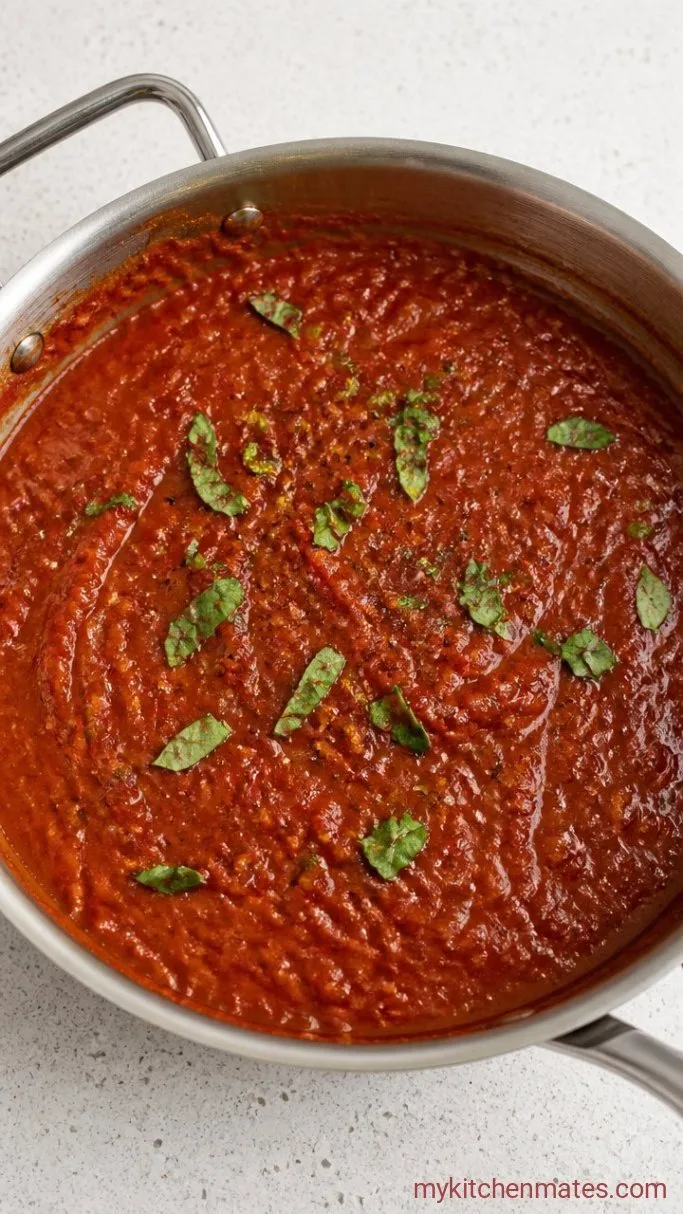 Simple 5-Ingredient Meatball Sauce Step 3: Season and Finish