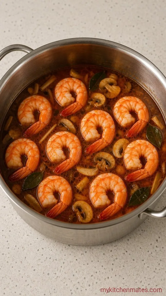 Spicy Tom Yum Noodle Soup in 15 Minutes Step 3: Season the Broth