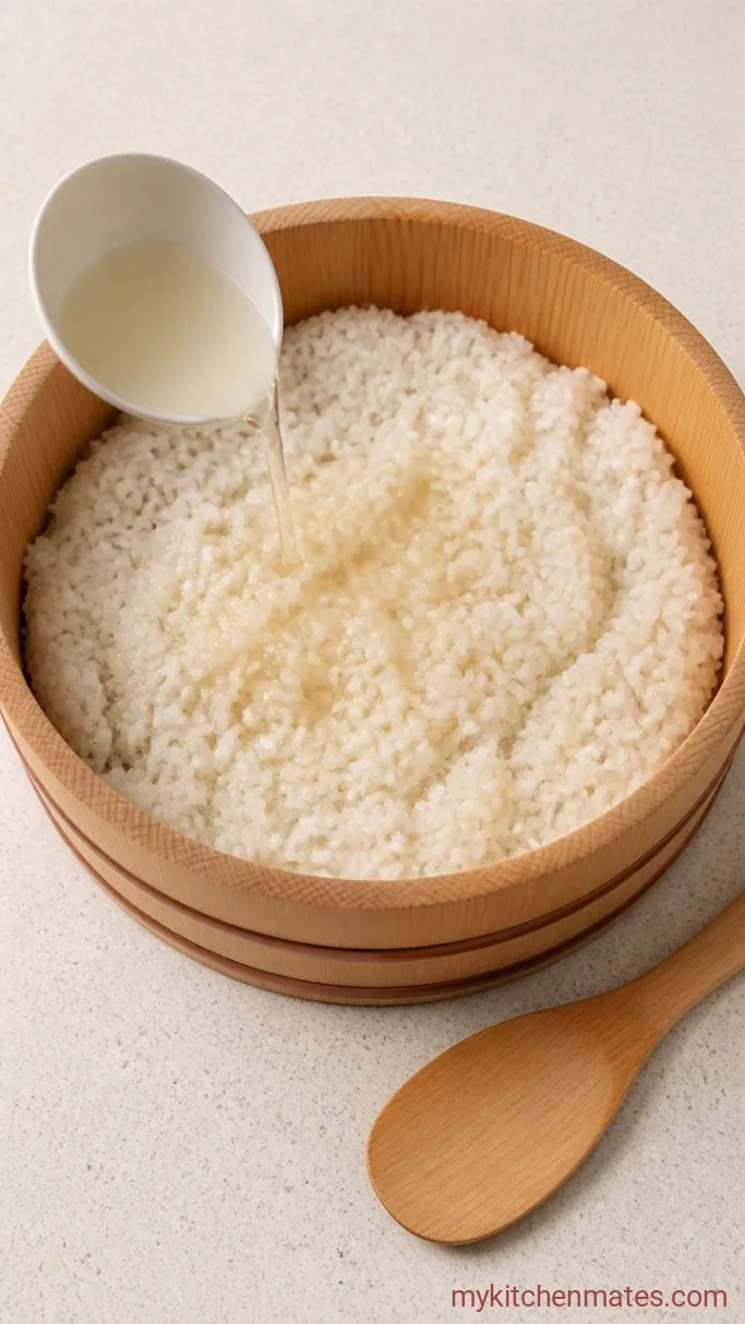 Sushi Rice That’s Sticky, Not Gummy Step 3: Season the Rice