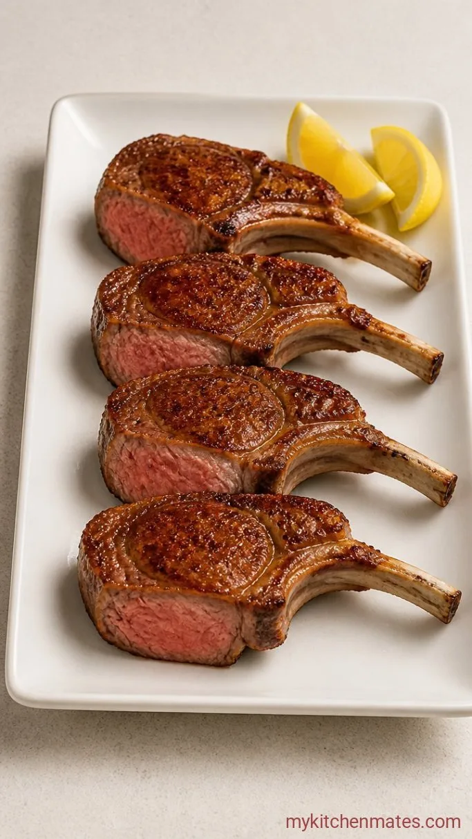 Quick Air Fryer Lamb Chops with Rosemary and Garlic Step 3: Serve the Lamb Chops
