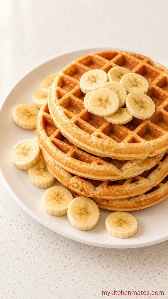 15-Minute 3-Ingredient Banana Waffles Step 3: Serve Them Hot