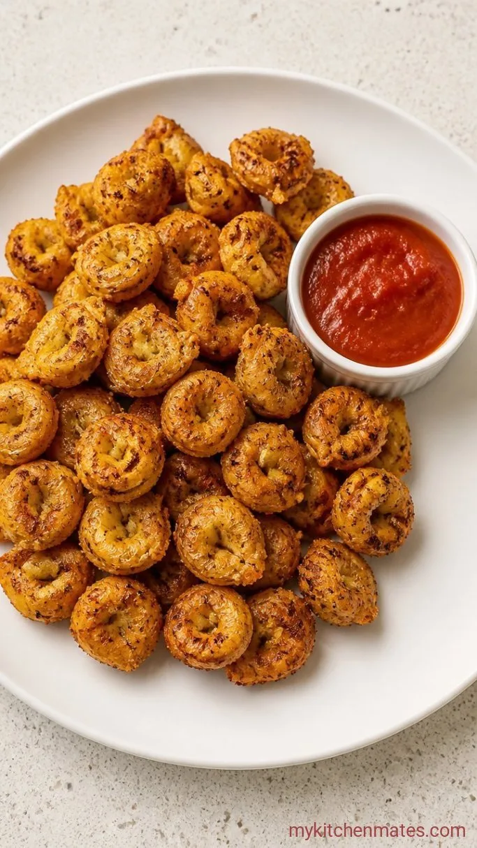 15-Minute Crispy Air Fryer Tortellini Step 3: Serve with Dipping Sauce