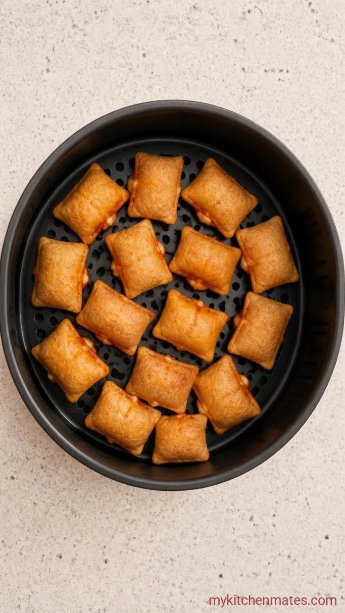 Crispy Air Fryer Pizza Rolls (10 Minutes, No Soggy Bottoms) Step 3: Shake and Finish