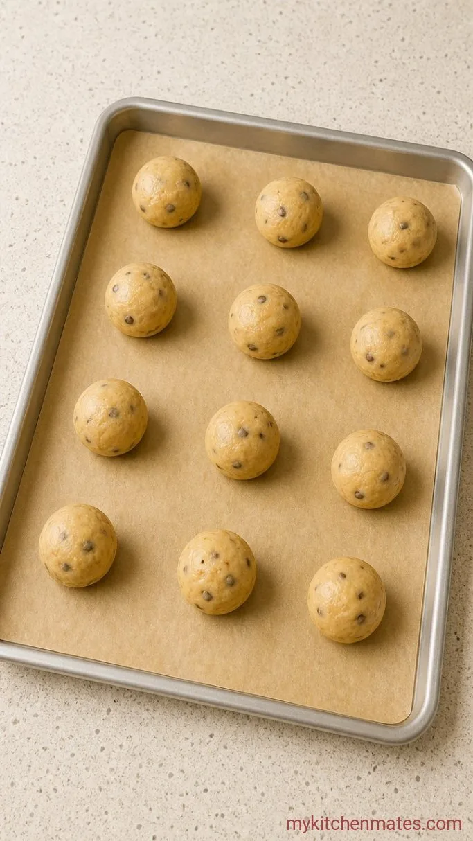 Crispy Keto Butter Cookies (5 Ingredients) Step 3: Shape and Chill the Dough