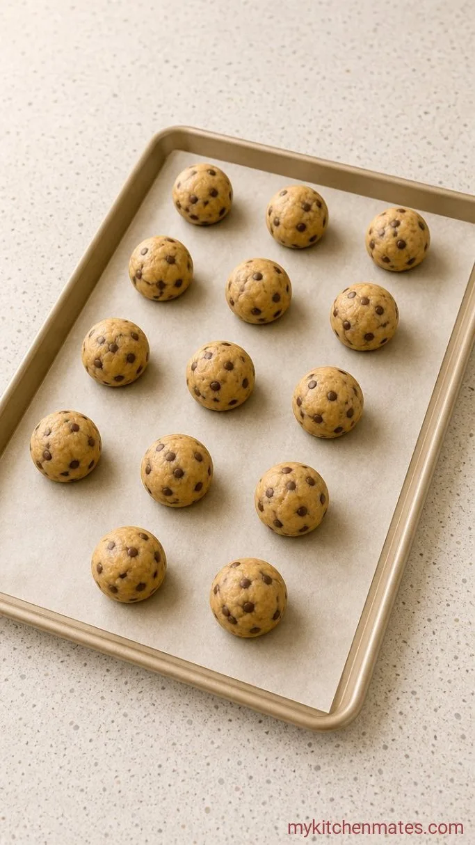 Cookie Dough Cake Pops (Safe to Eat Raw!) Step 3: Shape and Chill the Pops
