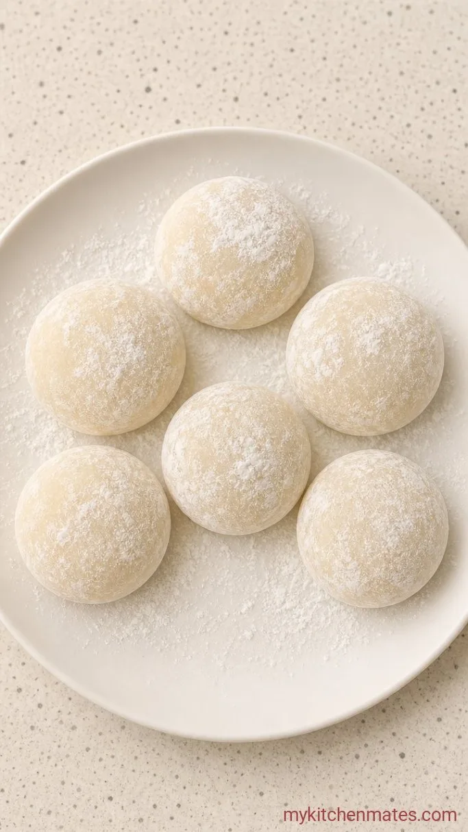 Step 3: Shape and Dust the Rice Cakes