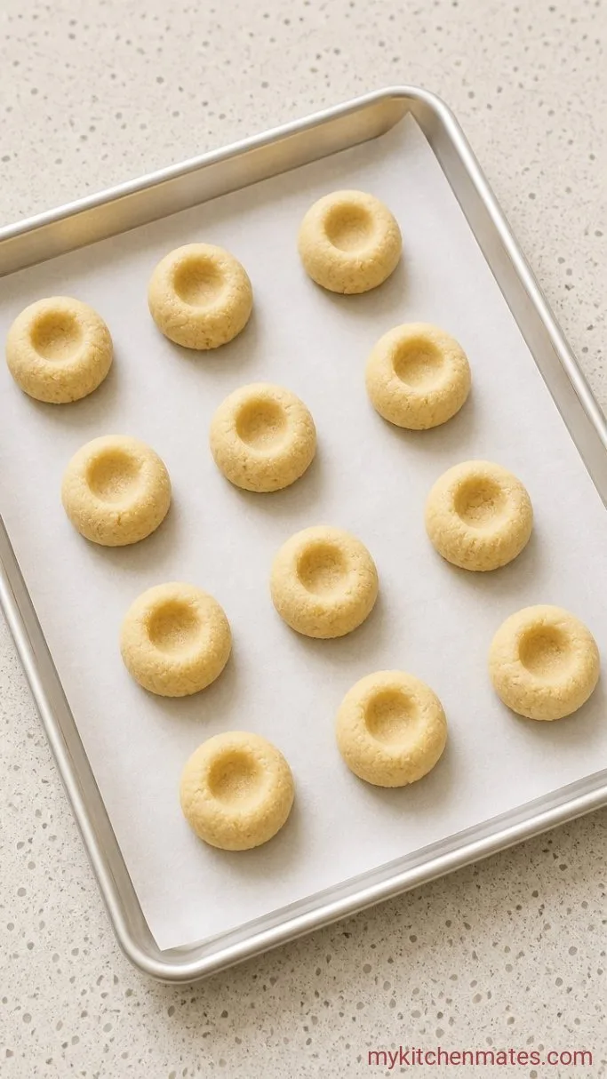 Buttery Gluten Free Thumbprint Cookies Step 3: Shape and Indent the Cookies