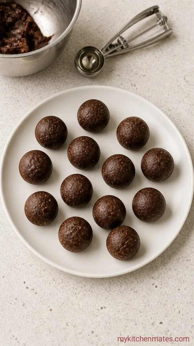 Step 3: Shape the Brownie Balls