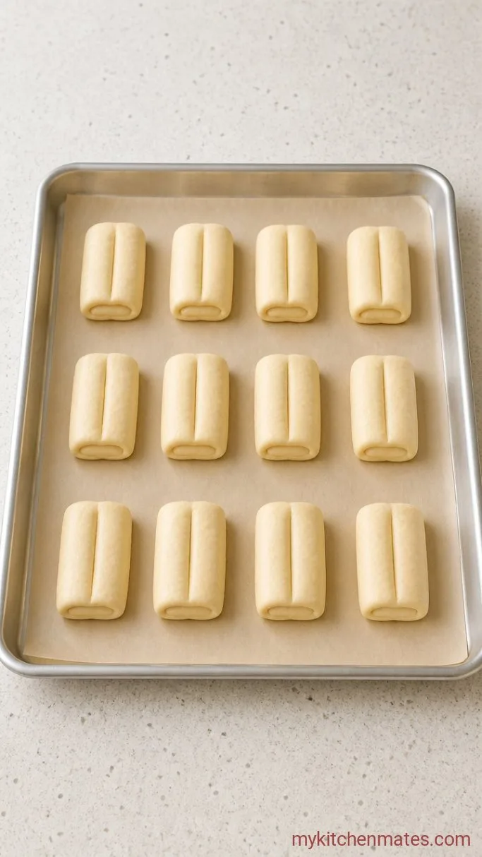 Fluffy Parker House Rolls with Buttery Tops Step 3: Shape the Parker House Rolls