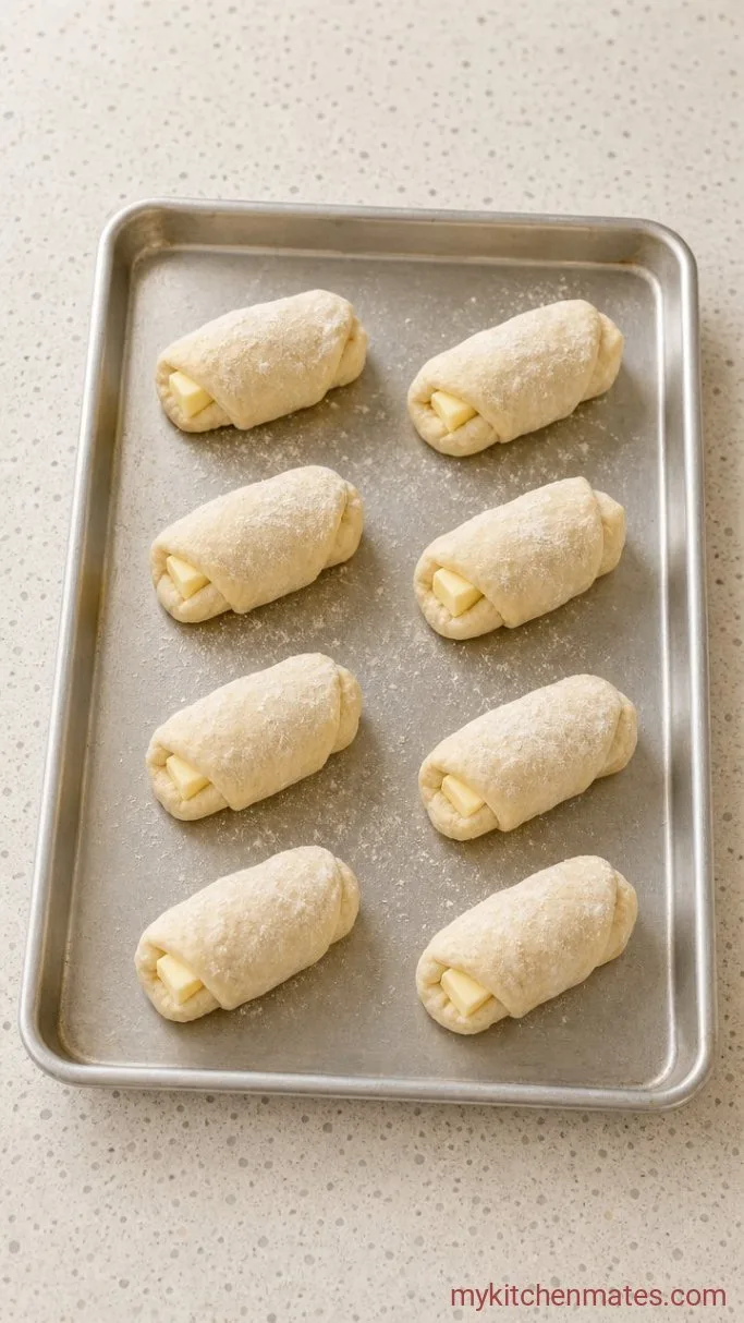 Step 3: Shape the Rolls with the Butter Filling