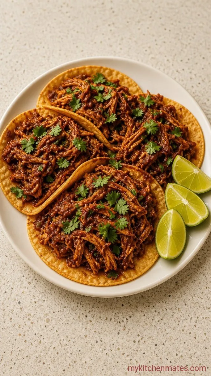 Quick Instant Pot Mexican Shredded Chicken Step 3: Shred and Pile into Tortillas