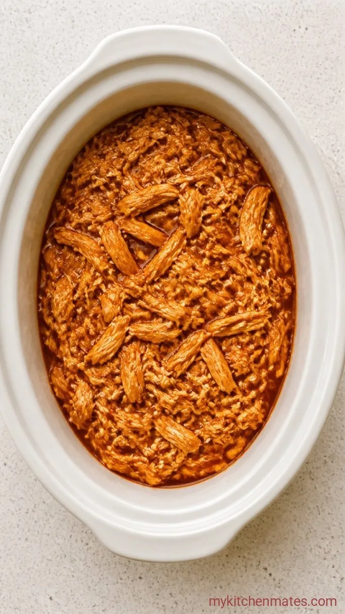 4-Ingredient Slow Cooker Shredded Buffalo Chicken Step 3: Shred and Serve the Chicken