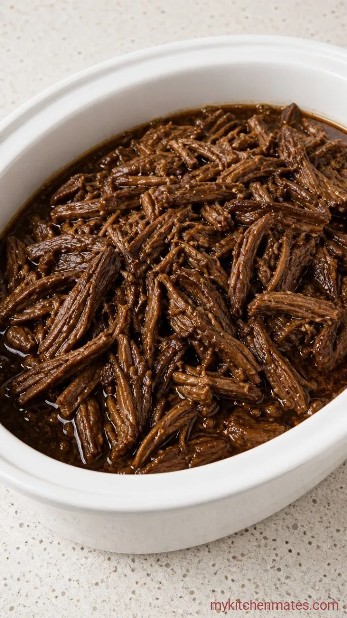 Tender Crockpot Shredded Beef (So Flavorful, Hands-Off) Step 3: Shred and Toss in the Jus