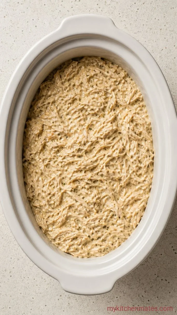 Creamy Crockpot Olive Garden Chicken Pasta Step 3: Shred the Chicken and Add the Cream